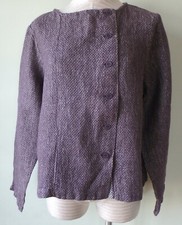 Flax Designs Compelling Cardigan S & M & L Nwot Plum Honeycomb