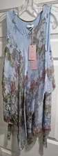 NWT SCANDAL MADE IN ITALY LADIES FLOWING TANK BLOUSE-MEDIUM/LARGE-SILK BOHEMIAN