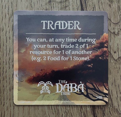 Rise Of Tribes | The Daba Tribe Leader Card | Official Replacement Game Piece - 第 3/4 張圖片