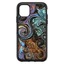 OtterBox Symmetry for Apple iPhone Pick Model Gold Brown Black Abstract Swirls