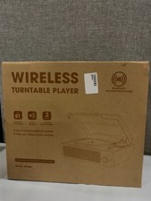 Bluetooth Record Player Belt-Driven 3-Speed Turntable, with Headphone Jack