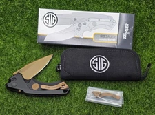 Hogue #36570 X5 3.5" Sig Emperor Scorpion Flipper 3.5" Folding Knife, Black/FDE