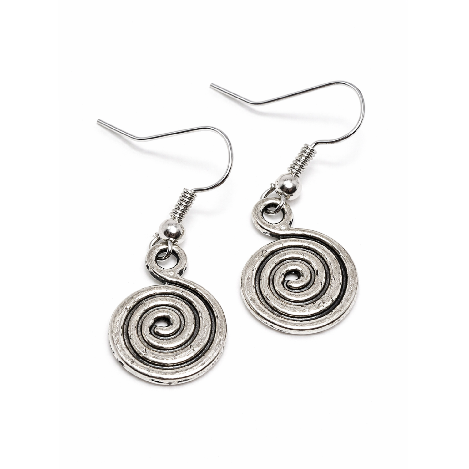 Swirl Spiral Earrings Bohemian Ethnic Womens Ladies Drop Dangle Jewellery Gift