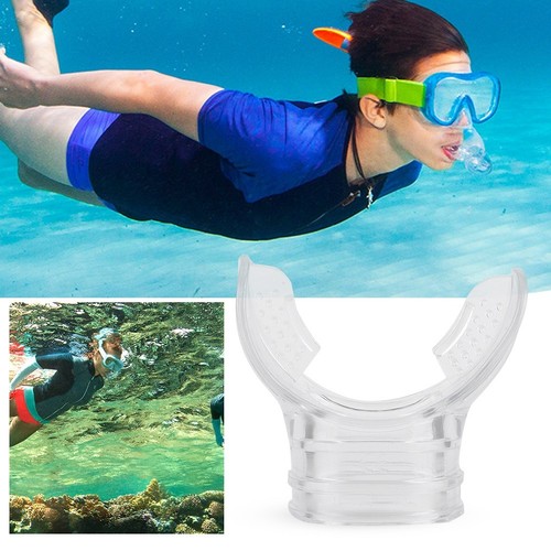 Transparent Silicone Snorkel Mouthpiece Comfortable Spare Replacement DivinG DOB - Picture 3 of 7