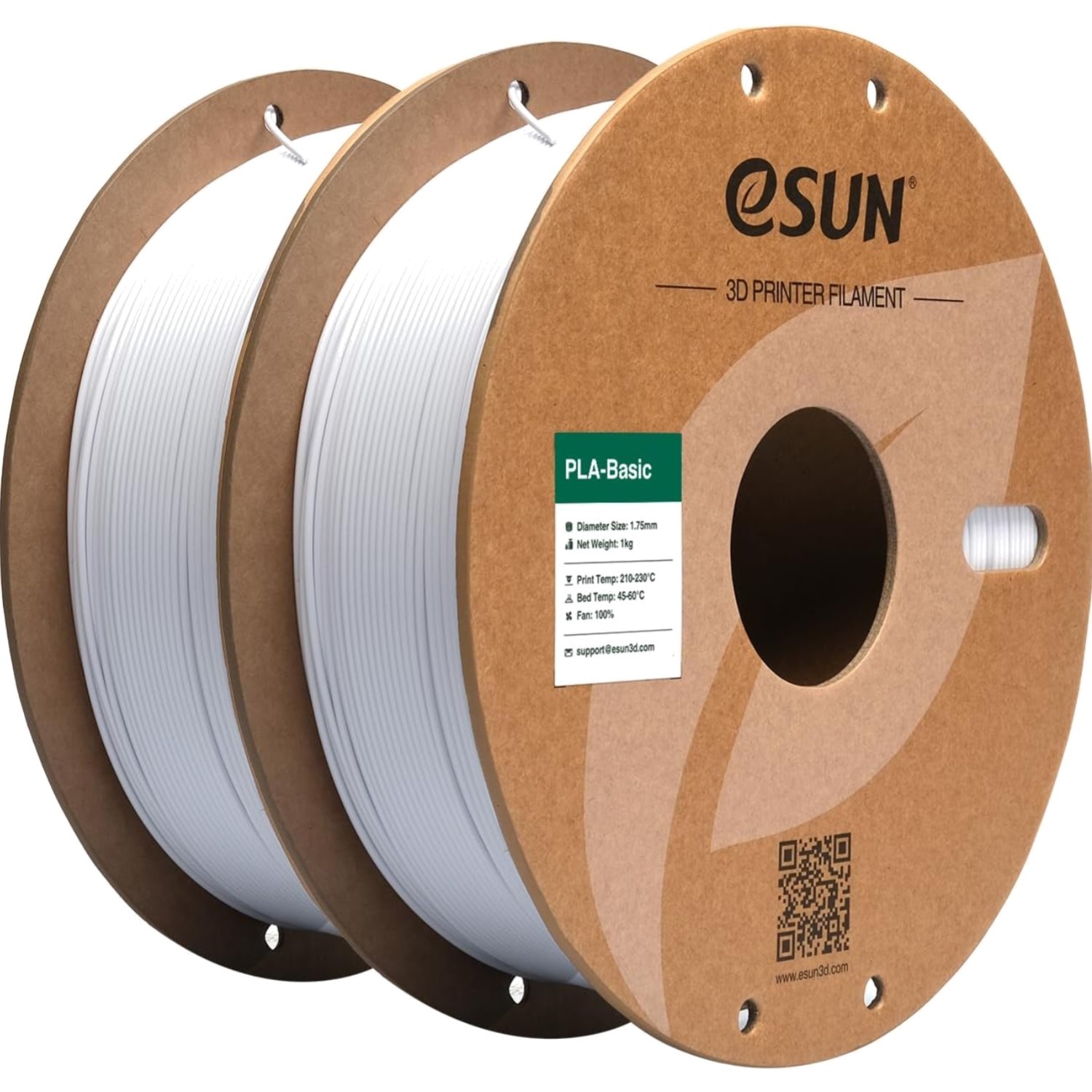 PLA Filament 1,75mm 2kg weiß 3D Drucker Schnelles Drucken hoher Präzision