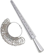 "Ring Sizer Mandrel UK Sizes A-Z Finger Gauge Tool Metal Jewelry "