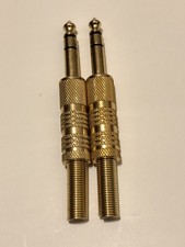 Gold Played Guitar Music Amp Cables LOT OF 2 Used Working Great Condition