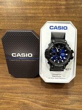Casio MCW110H  2A2TN Men  s Chronograph Quartz Watch   Black/Blue Resin, 100M WR  