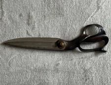 Vintage Large 12"Cutting Shears scissors upholstery Fabric tailor #13 on handle