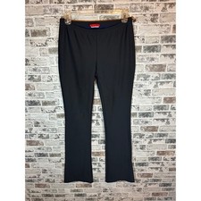 Prada Sport Trousers Womens IT 42 Black Excellent Fleece Lined Flare Toggle