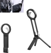 Phone Tripod,Magnetic Phone Holder with Spring Clasp,Adjustable Foldable Holder