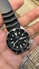 Vintage Seiko 6309-7290 Black Diver Automatic Men's Watch Running Rare