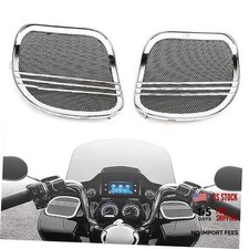 Chrome Motorcycle Fairing Speaker Grills Cover for Harley Road Glide CVO FLTRXS
