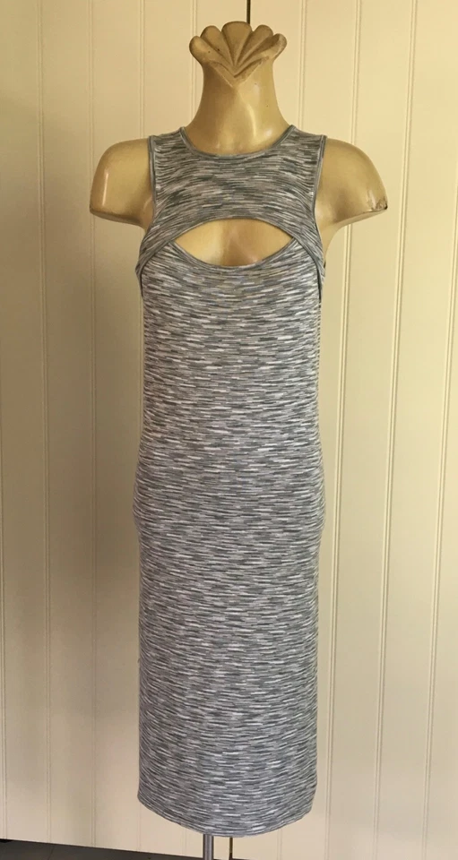 VESTIDO Tejido Sin Mangas Cerradura Bodycon Midi Verde Marle Lucy Paris Talla S Elástico Foto 4 de 4