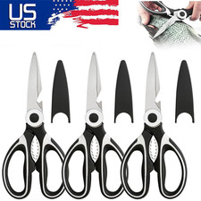 3 Stainless Steel Kitchen Shears Heavy Duty Scissors for Meat Fish Chicken Bones