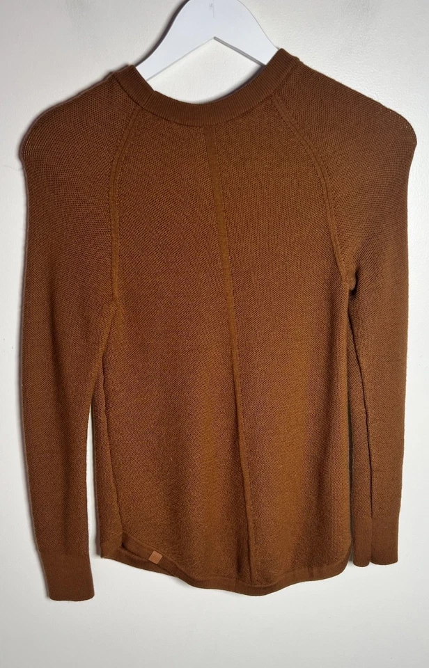 Lululemon Lana Merino Panal Suéter Butternut Marrón Cuello Redondo Mujer’s 2 Foto 3 de 4