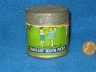 Vintage Antique Fairway Boy and Girl Sanitary Tooth Pick Tin — photo 1