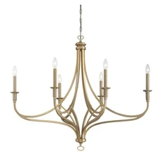 Minka Lavery 1097-740 Covent Park 6 Light 40" Wide Taper Candle Chandelier