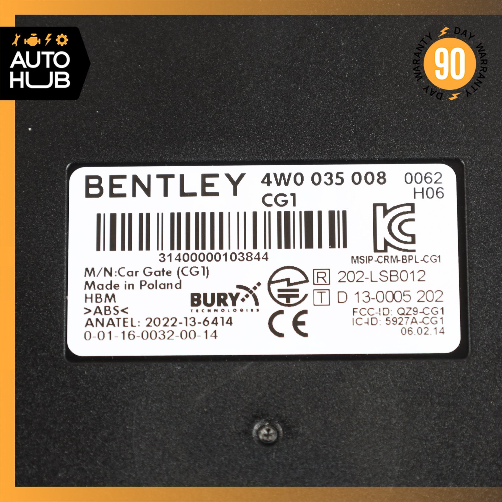 Bentley Flying Spur Electronic Remote Control Cargate Control Module OEM 40k