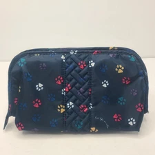 Lug Flash Cosmetic Makeup Travel Case Blue Pawprints