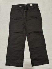 NYDJ Jeans Womens 14 Black Wide Leg Mid Rise Stretch Denim Lift Tuck