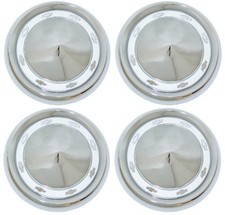 1955 Chevrolet Car Hubcaps Small Style W White Painted Details 150 210 Belair