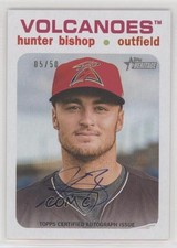 2020 Heritage Minor League Edition Real One White Border /50 Hunter Bishop Auto