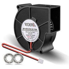 75mm x 30mm Brushless 24V DC Squirrel Cage Blower Fan Dual Ball Bearing High ...