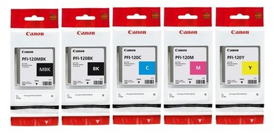 5x Original Tinte Canon TM-200 TM-205 TM-300 TM-305 GP-200 300 / PFI-120 SET OVP