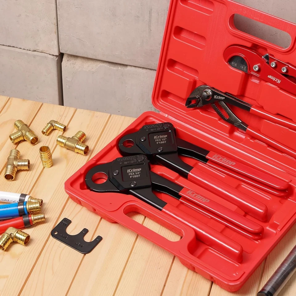 iCrimp Angle Head F1807 PEX Pipe Crimping Tool for Copper Rings - 1/2&3/4-inch T - Image 4 of 4