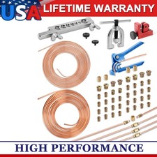 25 Ft 316 14 Copper-coated Brake Line Tubing Kit 32 Fitting And 4 Unions 25 Ft 316 14 Copper-coated Brake Line Tubing Kit 32 Fitting And 4 Unions