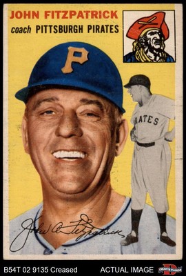 1954 Topps #213 John Fitzpatrick Pirates 3 - VG