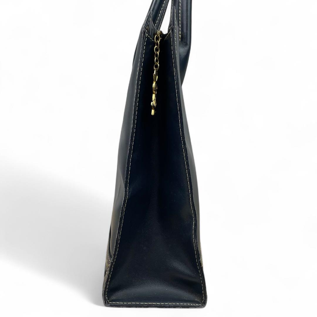 Borsa a tracolla Yves Saint Laurent YSL YCutout pelle blu navy autentica F0605440