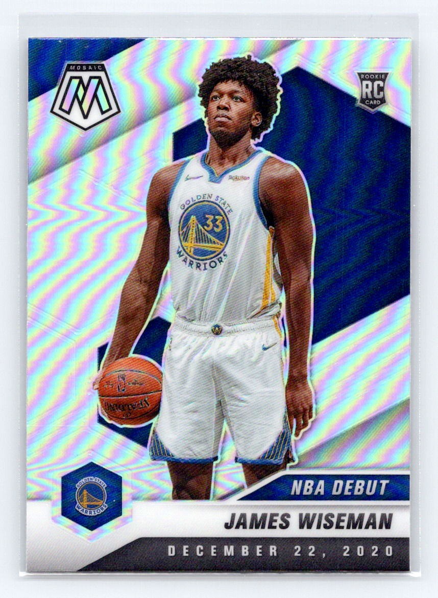 2020-21 Panini Mosaic #266 James Wiseman Silver RC Warriors