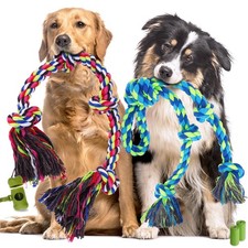 Heavy Duty Dog Rope Toys for Aggressive Chewers, Tough Tug of War Dog Toys fo...