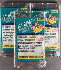 3x Pro-Mold TallBoy 4th Gen EZ-SNAP Trading Card Holders 5 year UV USA Tall Boy
