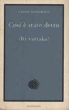 Così è stato detto - Canone Buddhistico (Boringhieri) [1962]