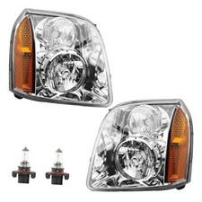 Headlights w/Bulb Compatible with 2007-2014 GMC Yukon Yukon 07-14 Yukon Amber
