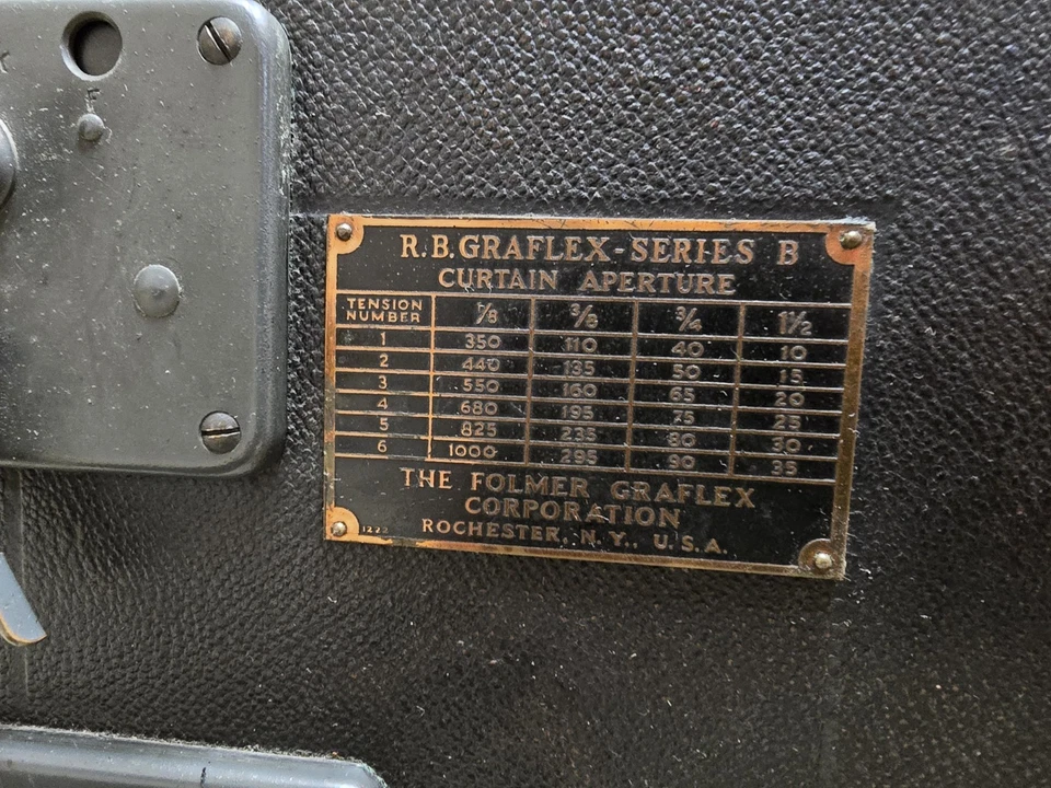 R.B. Lente de apertura de cortina Graflex serie B 3,25" x 4,25" Kodak Anastigmat F4,5 Foto 2 de 4