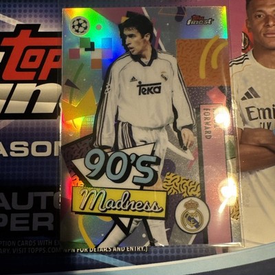 Topps Finest UCC 2025/26 UCL 90's Madness Raul Real Madrid MAD-3 Insert