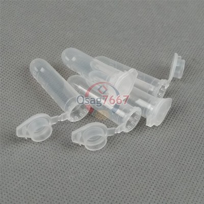 100pcs Micro   Vial Clear Plastic Vials Container Snap 2ml *ll