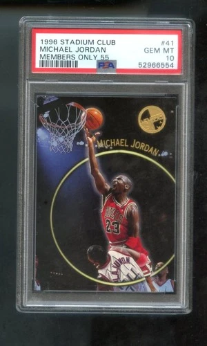 1996-97 Topps Stadium Club Members Only 55 #41 Michael Jordan PSA 10 Graded Card
