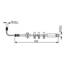 Bosch Bremsschlauch vorne links für Peugeot 406