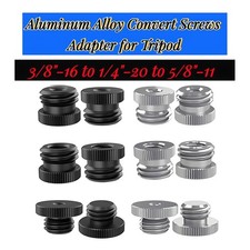Aluminum Alloy 3/8"-16 to 1/4"-20 to 5/8"-11 Convert Screws Adapter for Tripod