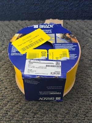 Brady 104342 B-514 ToughStripe Yellow Floor Marking Tape 3'' Width x 100ft Length