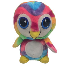 Penguin Plush Classic Toy Company Bird Stuffed Animal Rainbow 8" Plastic Eyes
