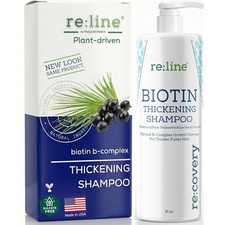 Biotin Shampoo for Hair. Natural Volumizing Formula for Fine. 8 fl oz.Exp-02/28