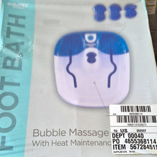 Equate Foot Bath Bubble Massage Heat Maintenance FB-52 White/Blue