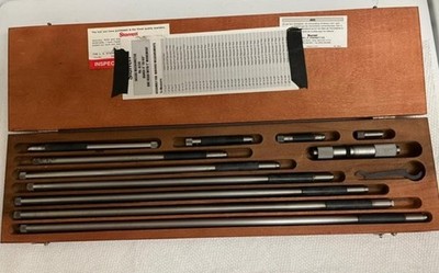 Starrett 823E Large Tubular Inside Micrometer Set in WOOD Case