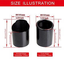 Universal Car Exhaust Tip Cover, Carbon Fiber Style Muffler End Pipe Protector  